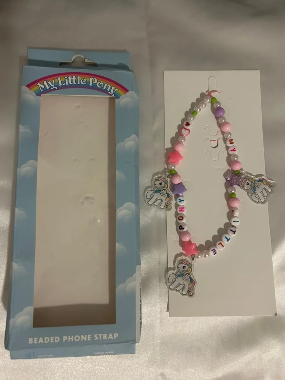NWT My Little Pony Beaded Phone Strap Accessory NEW! Pegasus Charms